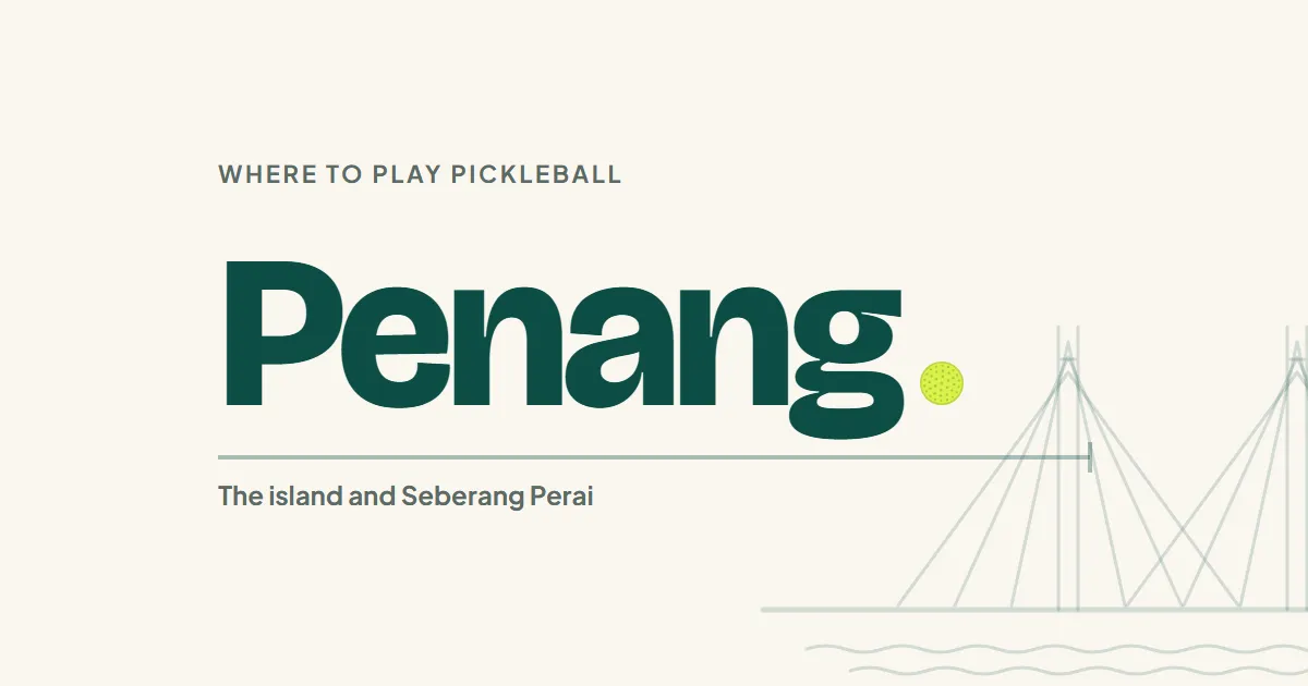 The word Penang set large on cream, with the Penang Bridge drawn faintly behind
