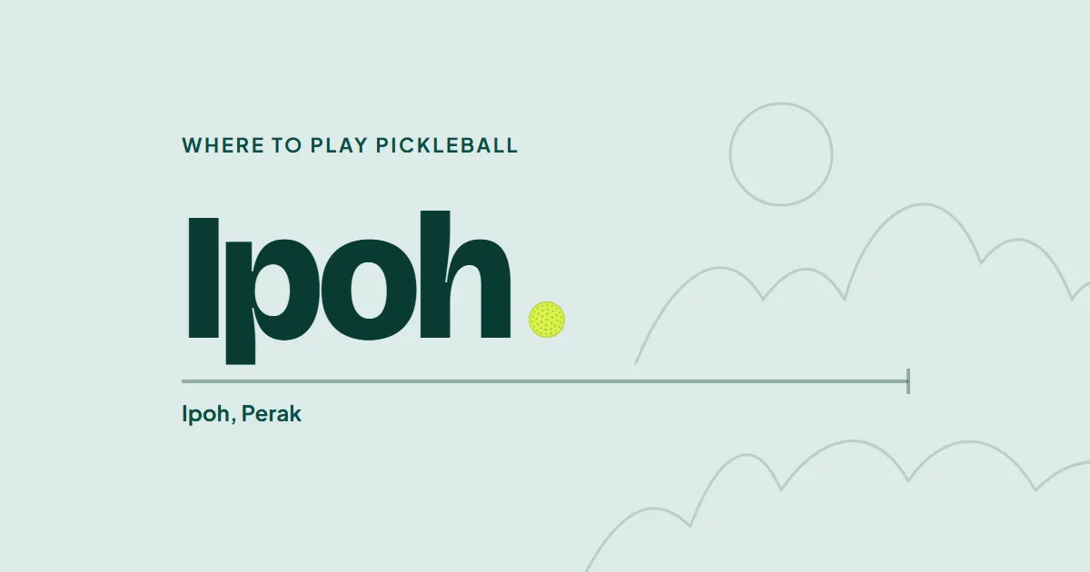 The word Ipoh set large on pale green, with limestone hills drawn faintly behind