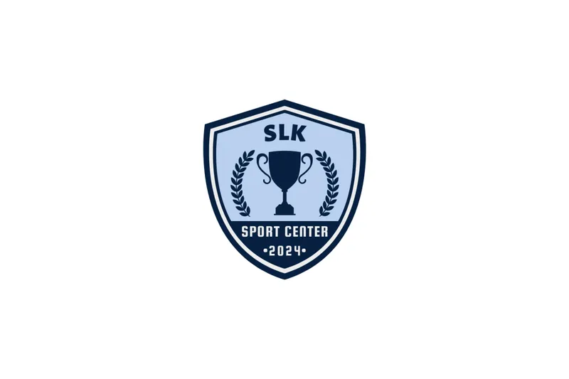 SLK Sport Center shield logo with a trophy