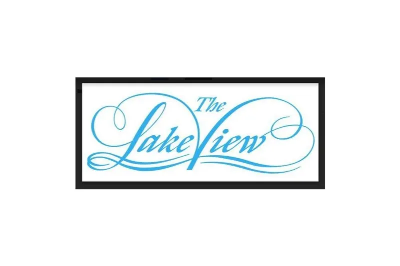 The Lakeview Club logo: 'The LakeView' in light-blue script on a white panel with a black border